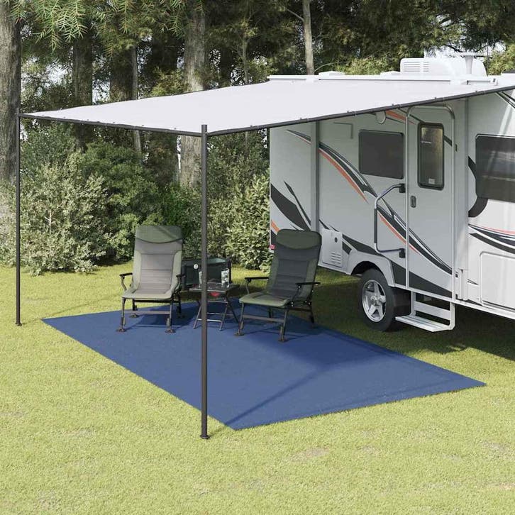 vidaXL Tenttapijt Blauw 500 × 350 cm Polyester, Caravanes & Camping, Accessoires de tente, Envoi