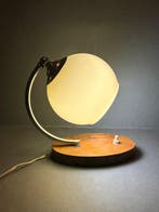 Tafellamp (2) - Hout, Glas, Chroom, Metaal - Milano Mid