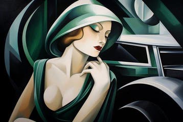 CREATIVE_HUB - Early 900s Art Deco De lempicka style car