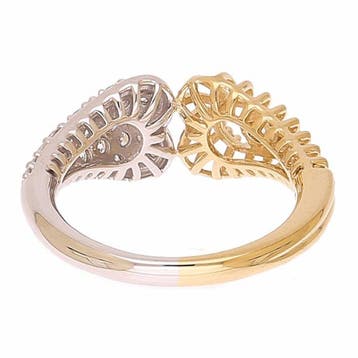 Bague - 18 carats Or jaune, Or blanc - 0.53ct. tw. Diamant