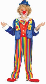 Clown Kostuum Gekleurd Kind, Kinderen en Baby's, Carnavalskleding en Verkleedspullen, Verzenden, Nieuw