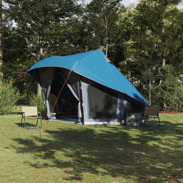 vidaXL Tipi Tent met dak met opslag Blauw 508 x 470 x 300 cm, Caravans en Kamperen, Tenten, Nieuw, Verzenden
