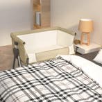 vidaXL Babybox met matras linnen taupe, Verzenden