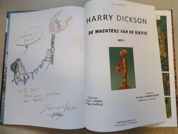 Harry Dickson 9 - De wachters van de diepte + fantekening, Livres