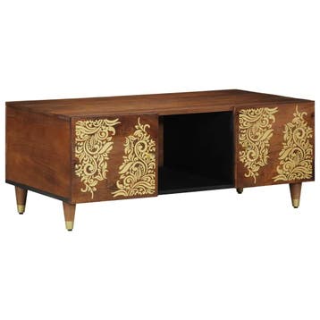 vidaXL Salontafel Honing bruin 100 x 54 x 40 cm Massief, Huis en Inrichting, Tafels | Salontafels, Verzenden, Nieuw