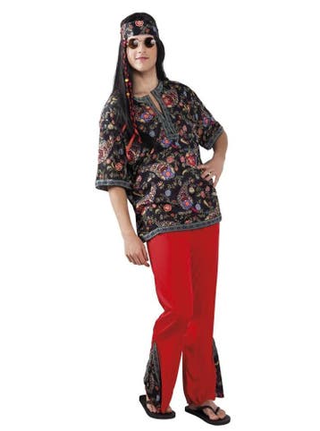 Hippie Kostuum Rood XL, Verzenden, Nieuw