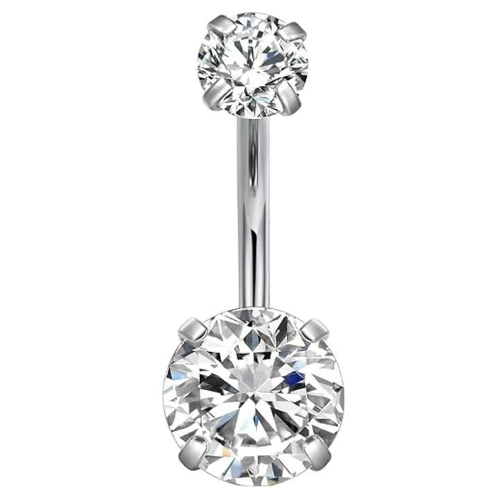 Fako Bijoux - Navelpiercing - Zirkonia Duo - Kristal -, Bijoux, Sacs & Beauté, Piercings, Envoi