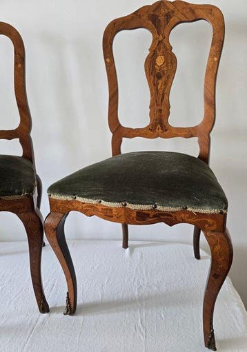Chaise de salle à manger (2) - Noyer - Chaises Louis XV, Antiquités & Art