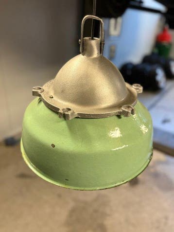 Lamp - Emaille, Aluminium, Antiek en Kunst