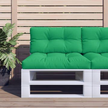 vidaXL Palletkussen 70x40x12 cm stof groen, Verzenden, Nieuw