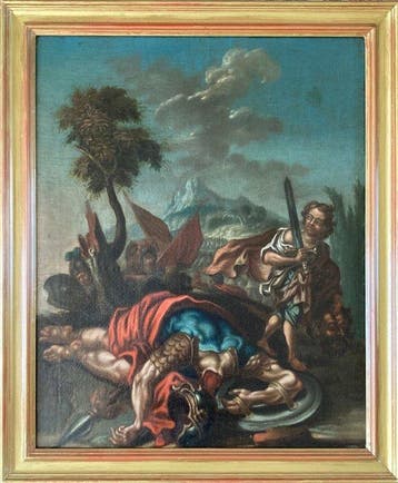 Europese school (XVII) - David defeating Goliath