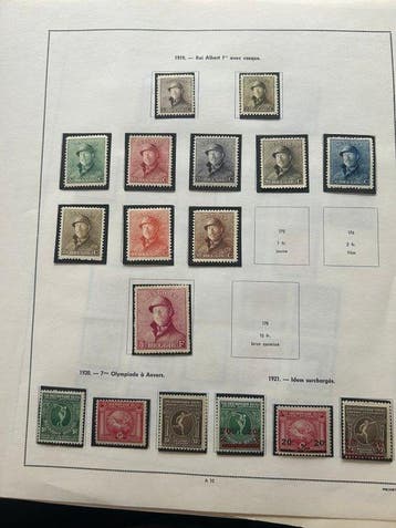 België 1919/1927 - Verzameling op 5 albumbladen - quasi, Postzegels en Munten, Gestempeld