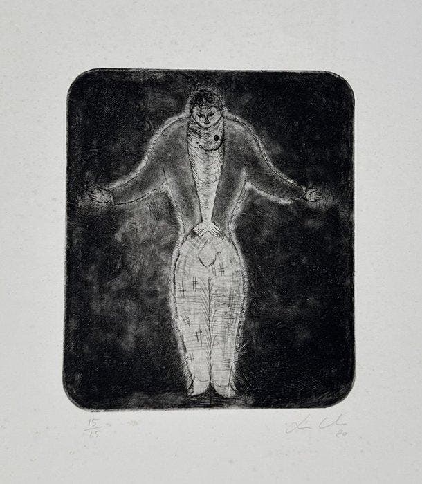 Sandro Chia (1946) - Sandro Chia - acquaforte, Antiquités & Art, Antiquités | Autres Antiquités