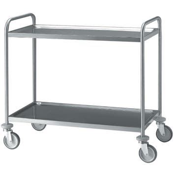 Serveerwagen | RVS | 2 Niveaus | 800x500x960(h)mm Diamond, Verzenden, Nieuw in verpakking