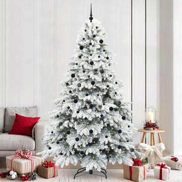 vidaXL Kunstkerstboom met 300 LED met standaard Wit 240 cm, Verzenden, Nieuw