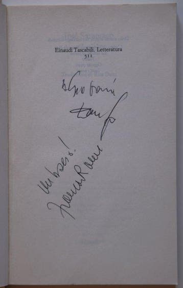 Signed — A Rare Literary Encounter: José Saramago; Dario Fo;