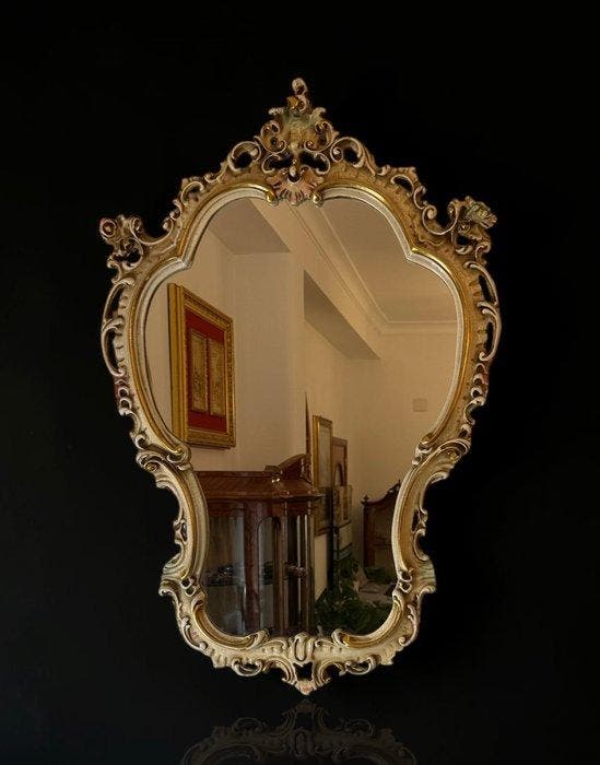 Grande - Spiegel - Venezia - gelakt hout - polychroom, Antiquités & Art, Antiquités | Autres Antiquités