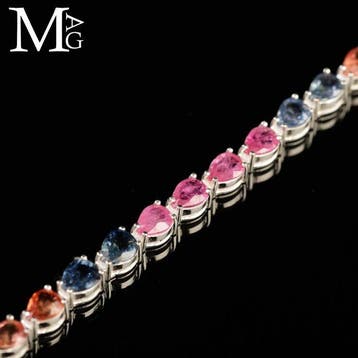 Tennisarmbanden met natuurlijke edelstenen - Sterling