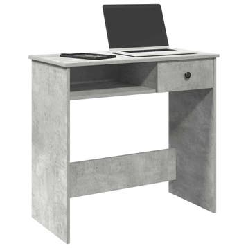 vidaXL Bureau 80x40x75 cm bewerkt hout betongrijs, Verzenden, Nieuw