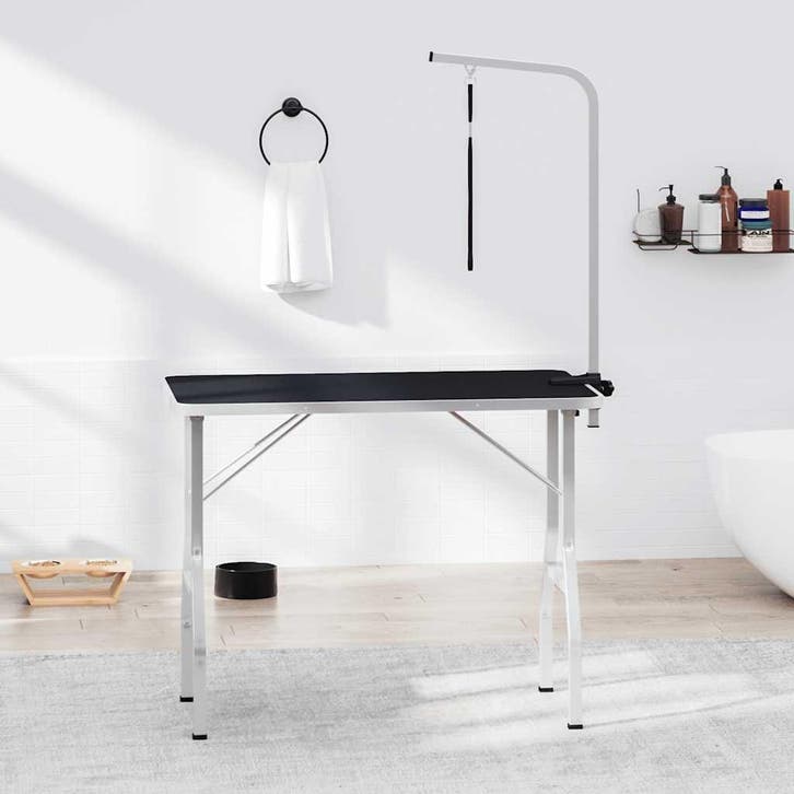 vidaXL Hondentrimtafel verstelbaar met 1 lus, Dieren en Toebehoren, Overige Dieren-accessoires, Nieuw, Verzenden