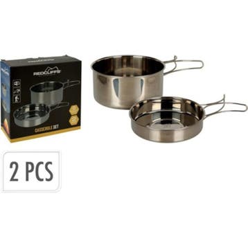 2-delige RVS Pannenset - Rampready, Huis en Inrichting, Keuken | Potten en Pannen, Nieuw