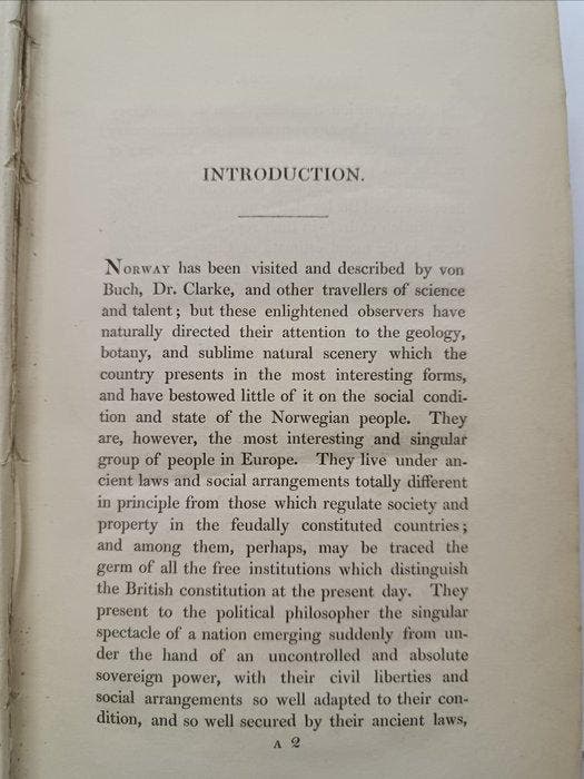 Samuel Laing - Journal of a Residence in Norway, during the, Antiquités & Art, Antiquités | Livres & Manuscrits