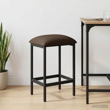 vidaXL Barkruk Taupe 40 x 32 x 64 cm Bewerkt hout, Verzenden