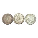 Zuid-Afrika. 2½ Shillings 1937/1942 George VI (lot of 3