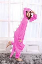 Onesie Roze Draak Pak XS-S Drakenpak Dino Draakje Kostuum Di, Ophalen of Verzenden, Nieuw