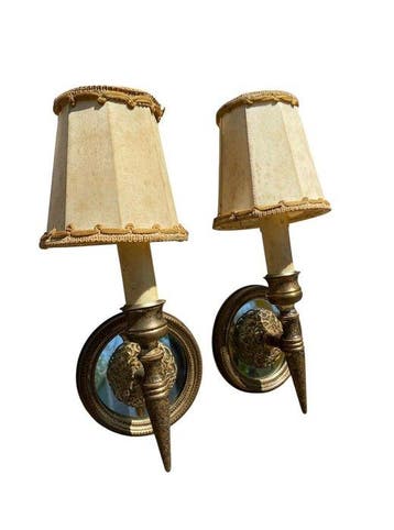 Wandlamp (2) - Glas, Messing, Nieuw
