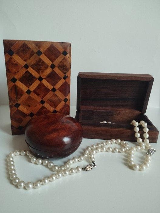 Sieradendoos (3) - Palissander, Coromandel, thuya - een set, Antiek en Kunst, Curiosa en Brocante