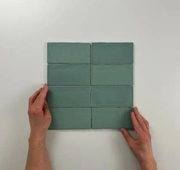 Wandtegel Equipe Cerámica Atlas Groen Mat 7,5x15, Doe-het-zelf en Bouw, Tegels, Nieuw, Minder dan 20 cm, 10 m² of meer, Wandtegels