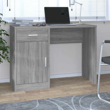 vidaXL Bureau met kast en lade 100x40x73 cm bewerkt hout, Verzenden