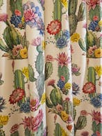 NIEUW Bloemige stof met cactus in Boheemse stijl van