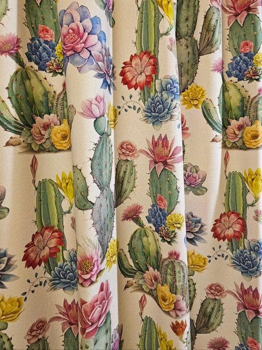 NIEUW Bloemige stof met cactus in Boheemse stijl van, Antiquités & Art, Tapis & Textile