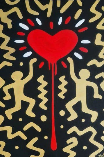 FÜR (1978) - What Still Beats - XL Size - (We Spray) NOT a, Antiek en Kunst, Kunst | Schilderijen | Modern
