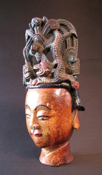 Bixia Yuanjun - popkop uit het Chinees theater - Hout -
