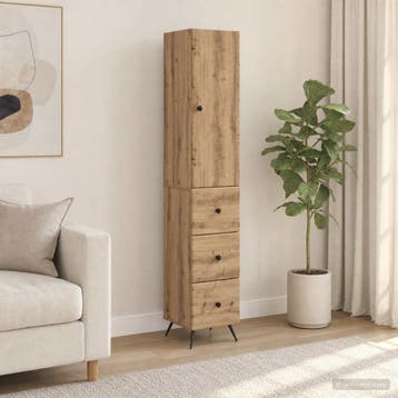 vidaXL Kast Set 2 st 34,5 x 34,5 x 90 cm Bewerkt hout, Verzenden