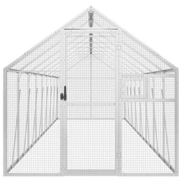 vidaXL Volière 1,79x8x1,85 m aluminium zilverkleurig, Verzenden, Nieuw