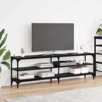 vidaXL TV Kast 160 x 30 x 50 cm Zwart Eiken Geengineerd Hout, Verzenden