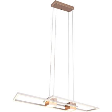 Dimbare LED Hanglamp Trion Zuru 37W - Aluminium Koffie, Aanp, Verzenden, Nieuw