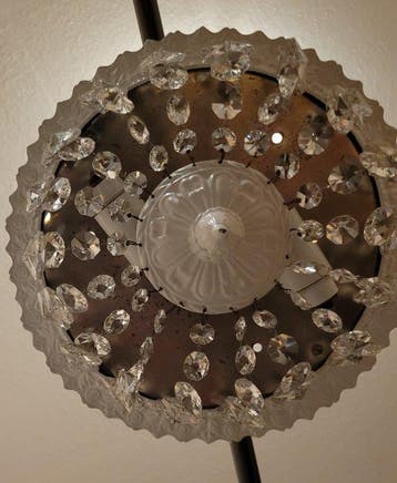 Lampe - Laiton, Cuivre, Cristal - Laiton avec cristal