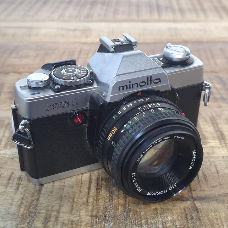 Minolta XG 1 + 50mm 1:1.7 nr. 2364, TV, Hi-fi & Vidéo, Appareils photo analogiques, Enlèvement ou Envoi