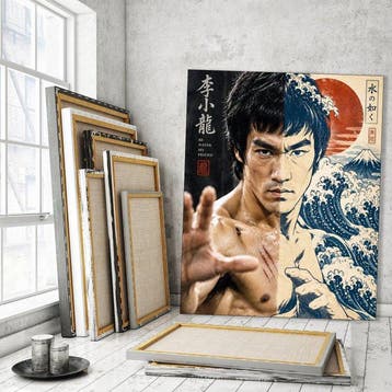 Bruce Lee - Bruce Lee con stile artistico Hokusai - Artbox, Nieuw