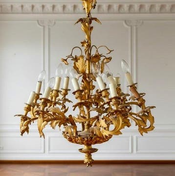 Plafondlamp - Florentijnse spin -100 cm - Brons -