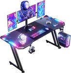 Gaming bureau - Gaming desk - Gaming tafel - 160x60 cm - Zwa, Verzenden