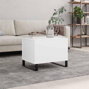 vidaXL Salontafel 60x44,5x45 cm bewerkt hout wit, Verzenden