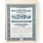 Mexique. 3 Antique Mexican Bearer Shares Certificates, Antiek en Kunst