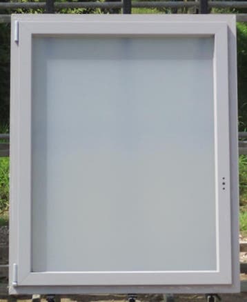 pvc raam , chassis , venster 95 x 118 signaalgrijs MAT glas, Bricolage & Construction, Châssis & Portes coulissantes, Ophalen of Verzenden