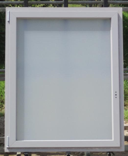 pvc raam , chassis , venster 95 x 118 signaalgrijs MAT glas, Doe-het-zelf en Bouw, Raamkozijnen en Schuifdeuren, Inclusief glas
